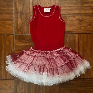 Ooh! La la! Couture Red and White Girls Dress